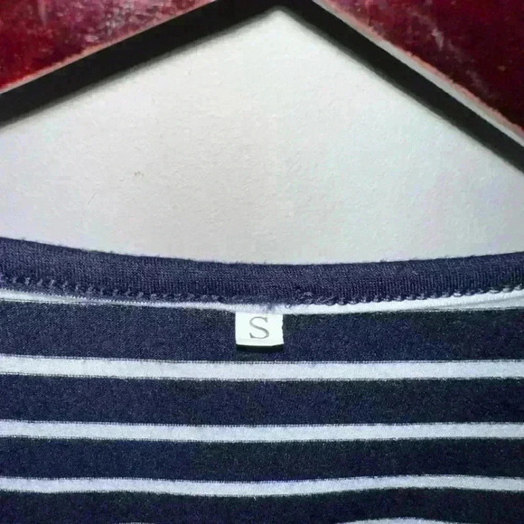 Women's Nursing Dress S Navy & White Striped - Picture 3 of 11